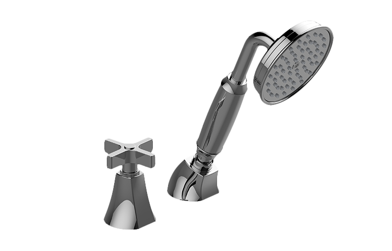 Graff G-6856-C15B-T Finezza DUE Deck-Mounted Handshower & Diverter Set With Cross Handle - Parent