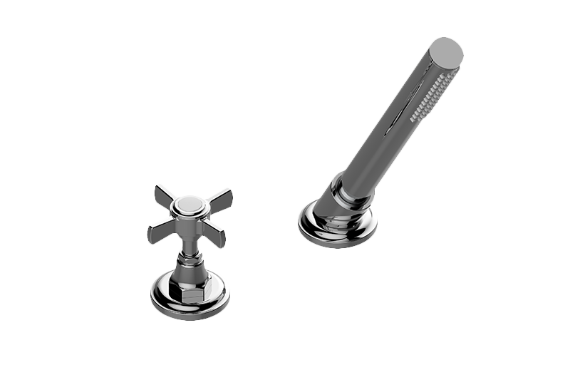 Graff G-6955-C16B-T Camden Deck-Mounted Handshower & Diverter Set With Cross Handle - Parent