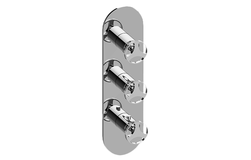 Graff G-8056-C19E0-T Harley Round M-Series Valve Trim With Three Handles - Parent