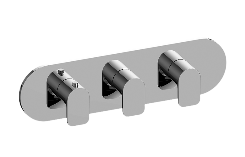 Graff G-8056H-LM42E0-T Sento Round M-Series Valve Trim With Three Handles Horizontal Orientation - Parent