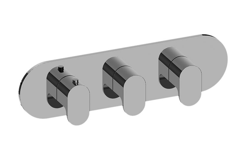 Graff G-8056H-LM44E0-T Ametis Round M-Series Valve Trim With Three Handles Horizontal Orientation - Parent