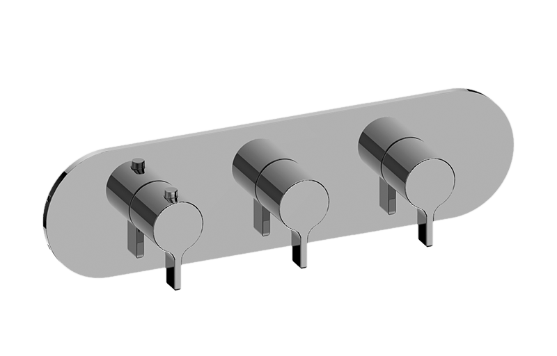 Graff G-8056H-LM46E0-T Terra Round M-Series Valve Trim With Three Handles Horizontal Orientation - Parent