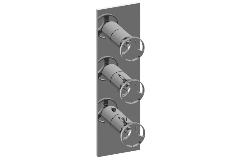 Graff G-8057-C19E0-T Harley Square M-Series Valve Trim With Three Handles - Parent