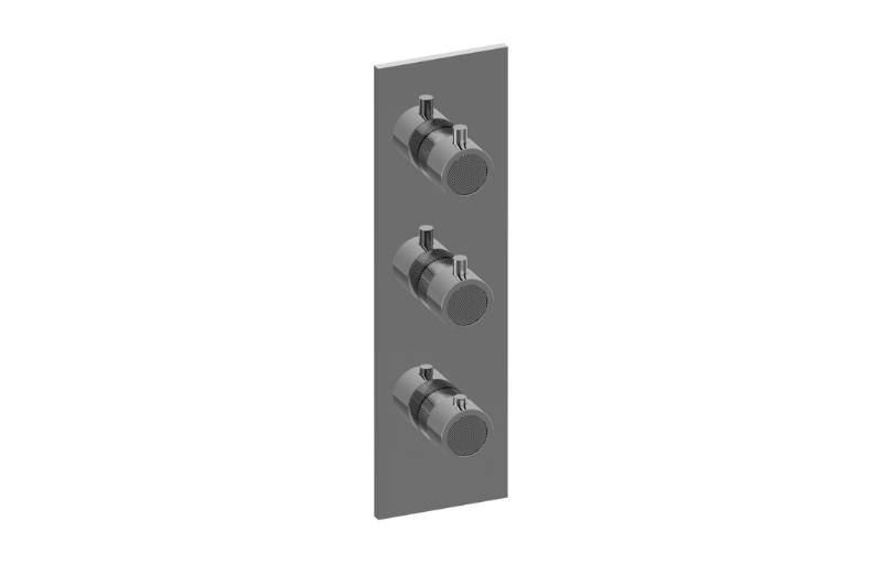 Graff G-8057-RK0-T Cameo Square M-Series Valve Trim With Three Handles - Parent