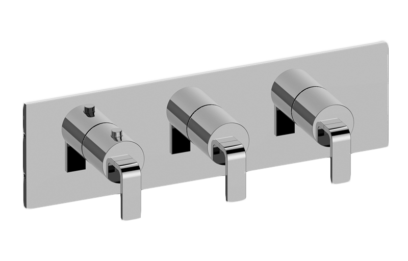 Graff G-8057H-LM40E0-T Immersion Square M-Series Valve Trim With Three Handles Horizontal Orientation - Parent