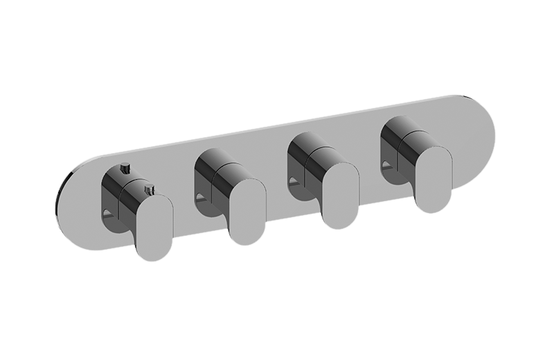Graff G-8058H-LM44E0-T Ametis Round M-Series Valve Trim With Four Handles Horizontal Orientation - Parent