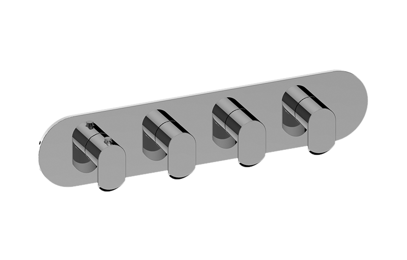 Graff G-8058H-LM45E0-T Phase Round M-Series Valve Trim With Four Handles Horizontal Orientation - Parent