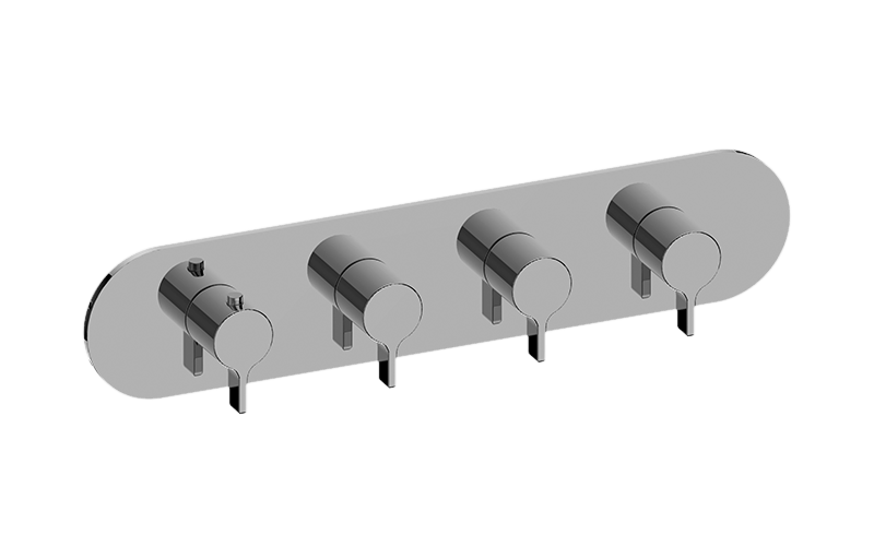 Graff G-8058H-LM46E0-T Terra Round M-Series Valve Trim With Four Handles Horizontal Orientation - Parent