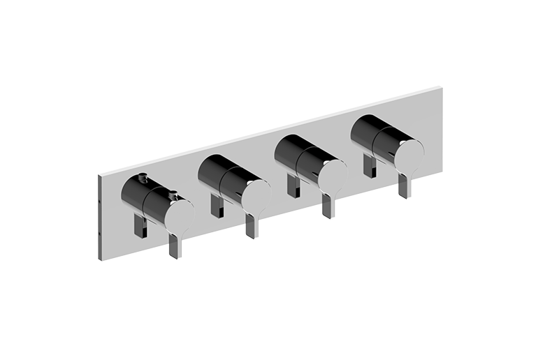 Graff G-8059H-LM46E0-T Terra Square M-Series Valve Trim With Four Handles Horizontal Orientation - Parent