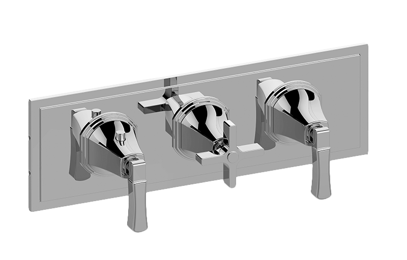 Graff G-8078H-2L1C-T Finezza UNO M-Series Valve Trim With Three Handles Horizontal Orientation - Parent