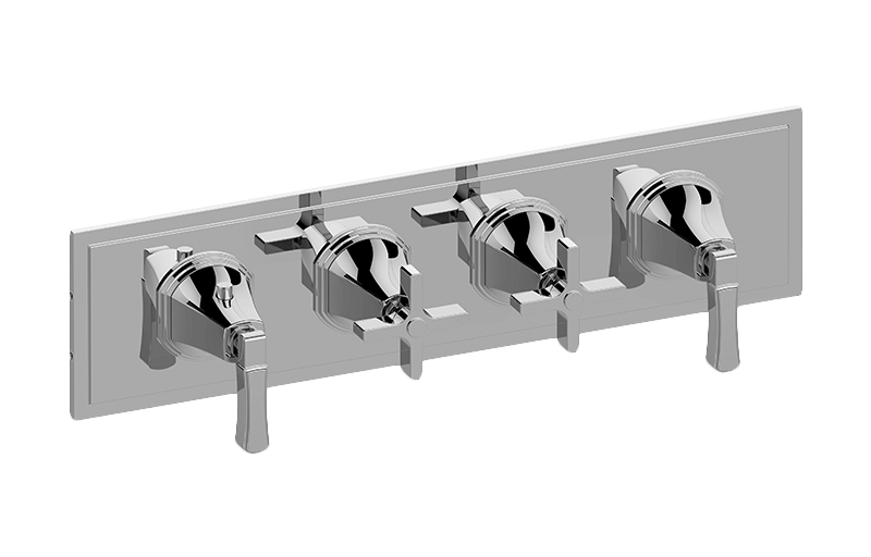 Graff G-8079H-2L2C-T Finezza UNO M-Series Valve Trim With Four Handles Horizontal Orientation - Parent