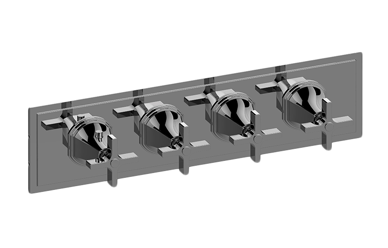 Graff G-8079H-C15E0-T Finezza UNO M-Series Valve Trim With Four Handles Horizontal Orientation - Parent