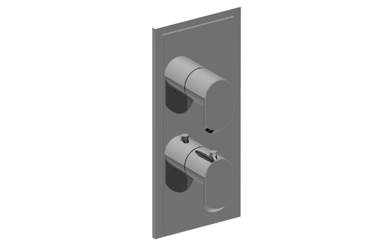 Graff G-8081-LM45E0-T M-Series Transitional Square 2-Hole Trim Plate with Phase Handles - Parent