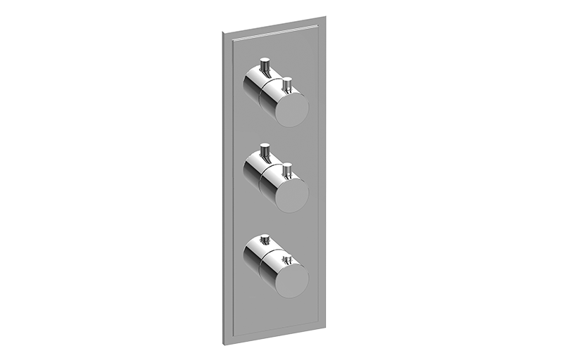 Graff G-8082-RH0-T M-Series Transitional Square 3-Hole Trim Plate with Round Handles - Parent