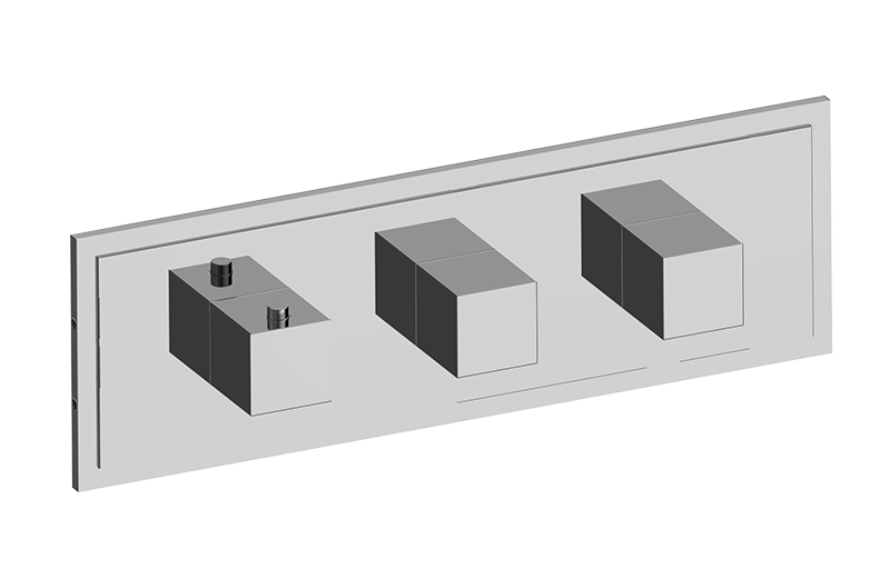 Graff G-8082H-SH0-T M-Series Transitional Square 3-Hole Trim Plate with Square Handles - Parent