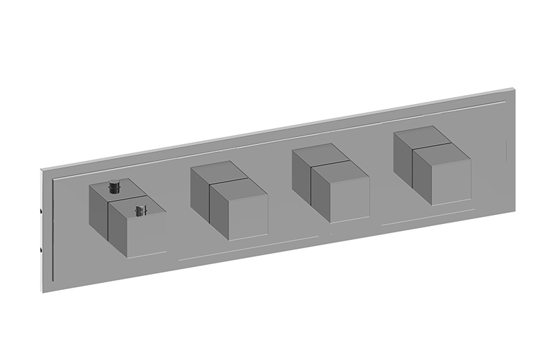 Graff G-8083H-SH0-T M-Series Transitional Square 4-Hole Trim Plate with Square Handles - Parent