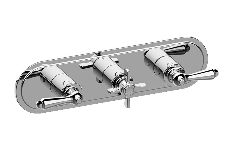 Graff G-8087H-ALM48C16-T Camden Traditional M-Series Valve Trim With Three Handles Horizontal Orientation - Parent