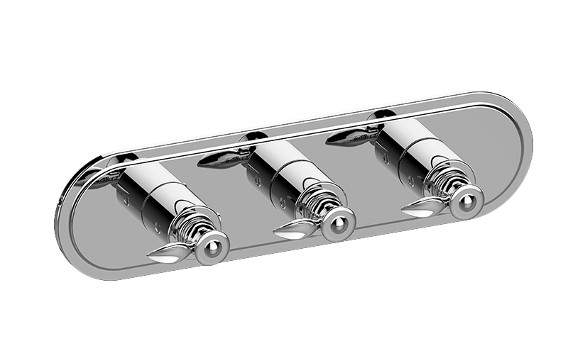 Graff G-8087H-LM14E0-T Topaz Traditional M-Series Valve Trim With Three Handles Horizontal Orientation - Parent