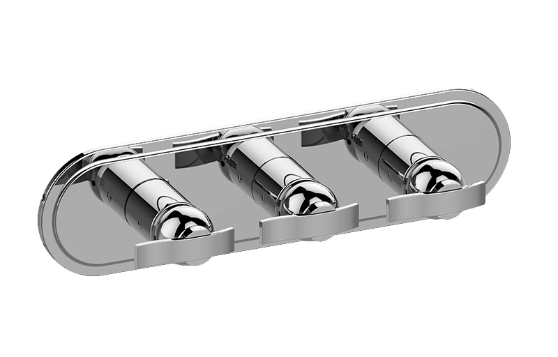 Graff G-8087H-LM20E0-T Bali Traditional M-Series Valve Trim With Three Handles Horizontal Orientation - Parent