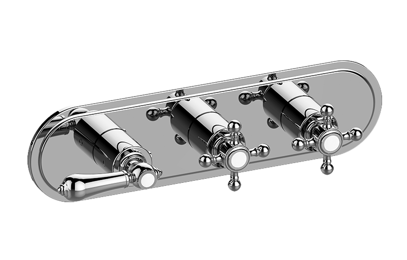 Graff G-8087H-LM34C2-T Adley Traditional M-Series Valve Trim With Three Handles Horizontal Orientation - Parent