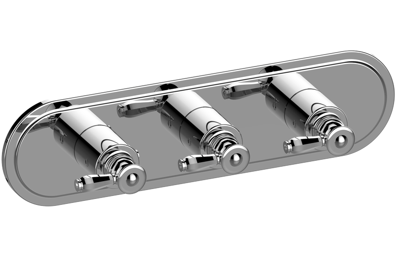 Graff G-8087H-LM63E0-T Topaz Traditional M-Series Valve Trim With Three Handles Horizontal Orientation - Parent