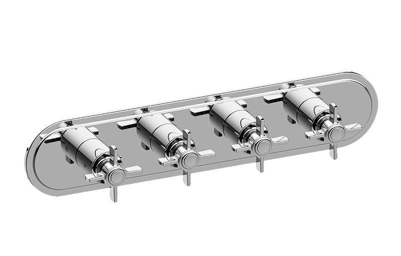 Graff G-8088H-C16E0-T Camden Traditional M-Series Valve Trim With Four Handles Horizontal Orientation - Parent