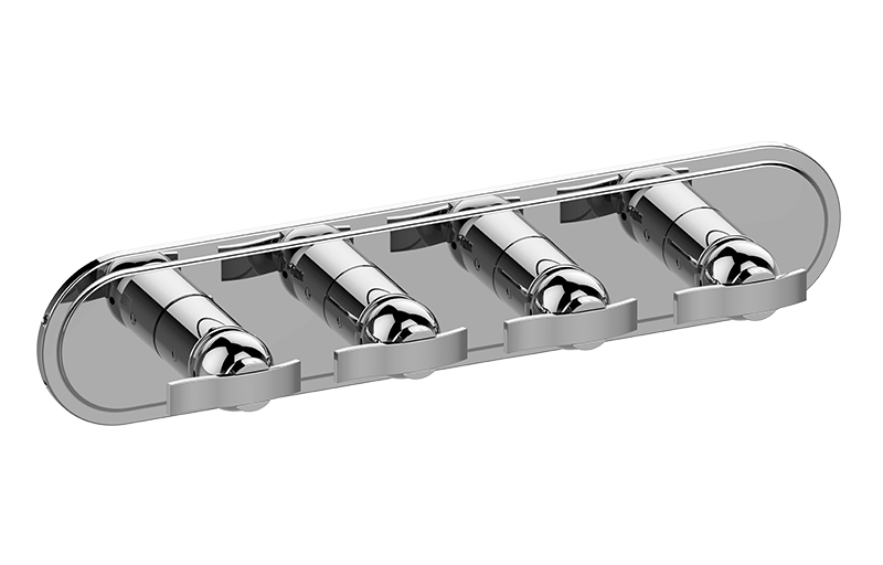 Graff G-8088H-LM20E0-T Bali Traditional M-Series Valve Trim With Four Handles Horizontal Orientation - Parent