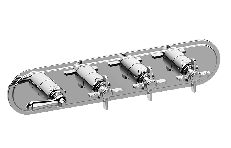 Graff G-8088H-LM48C16-T Camden Traditional M-Series Valve Trim With Four Handles Horizontal Orientation - Parent