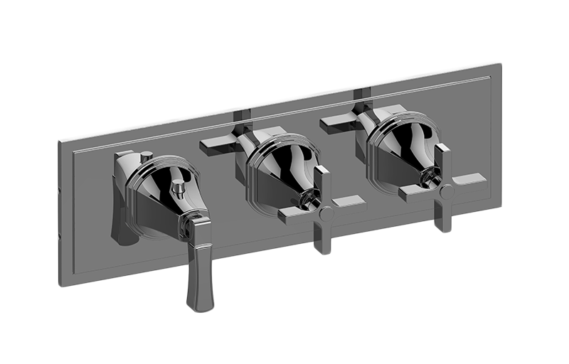 Graff G-8078H-1L2C-T Finezza UNO M-Series Valve Trim With Three Handles Horizontal Orientation - Parent