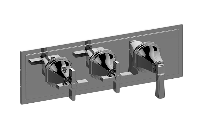 Graff G-8078H-2C1L-T Finezza UNO M-Series Valve Trim With Three Handles Horizontal Orientation - Parent