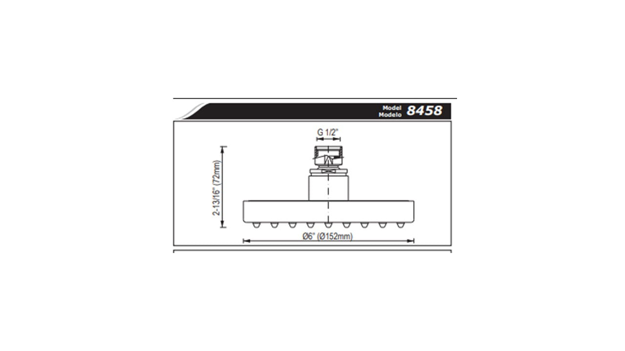 Graff G-8458 Contemporary 6" Showerhead