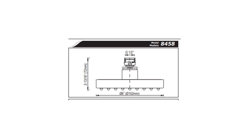 Graff G-8458 Contemporary 6" Showerhead
