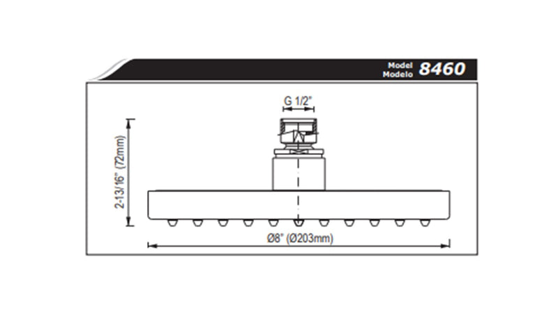 Graff G-8460-SN Contemporary 8" Rain Showerhead