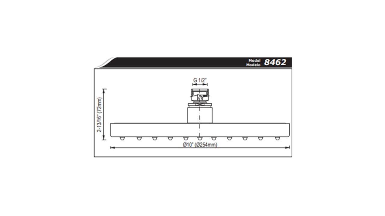 Graff G-8462 Contemporary 10" Rain Showerhead - Parent