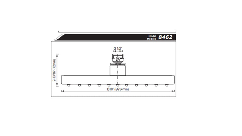 Graff G-8462 Contemporary 10" Rain Showerhead