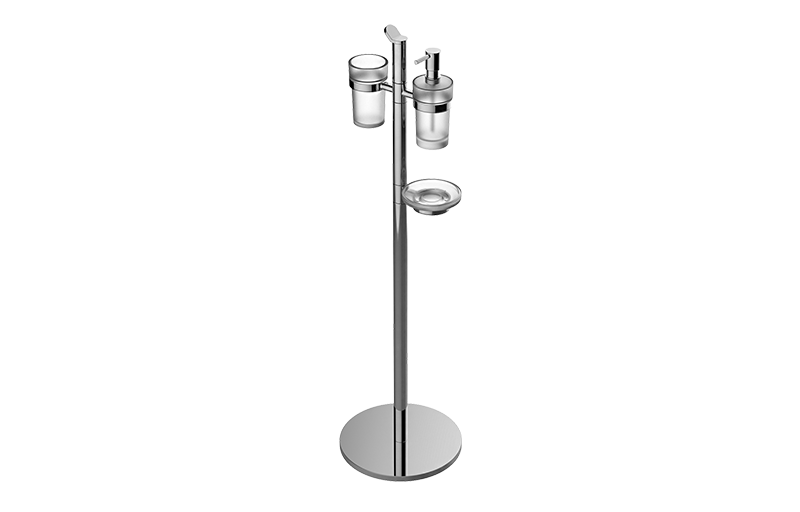 Graff G-9156 Free Standing Soap/Lotion Dispenser, Soap Dish Holder & Tumbler