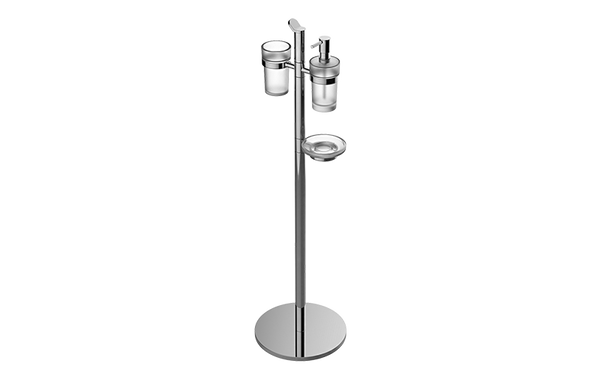 Graff G-9156 Free Standing Soap/Lotion Dispenser, Soap Dish Holder & Tumbler