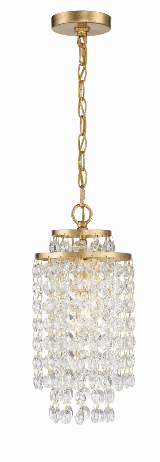 Crystorama GAB-B7301-GA Gabrielle 1 Light Mini Chandelier - Antique Gold