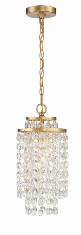 Crystorama GAB-B7301-GA Gabrielle 1 Light Mini Chandelier - Antique Gold