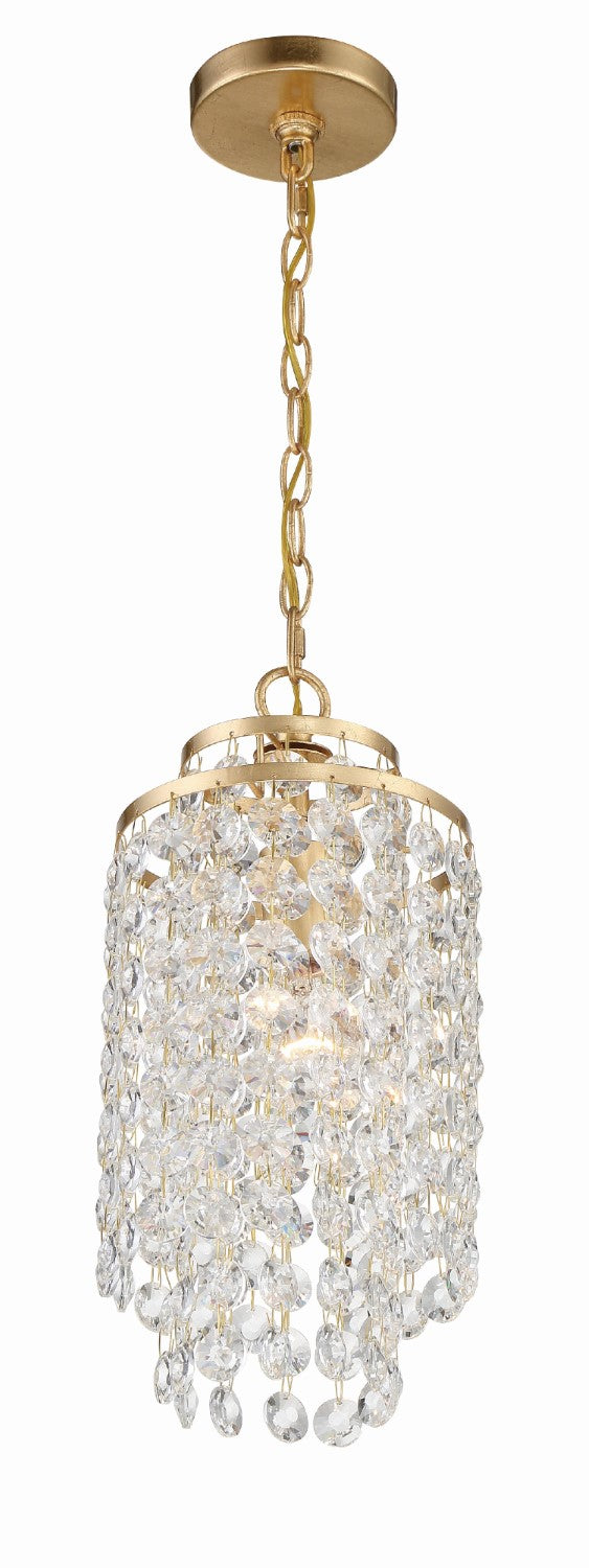 Crystorama GAB-B7301-GA Gabrielle 1 Light Mini Chandelier - Antique Gold