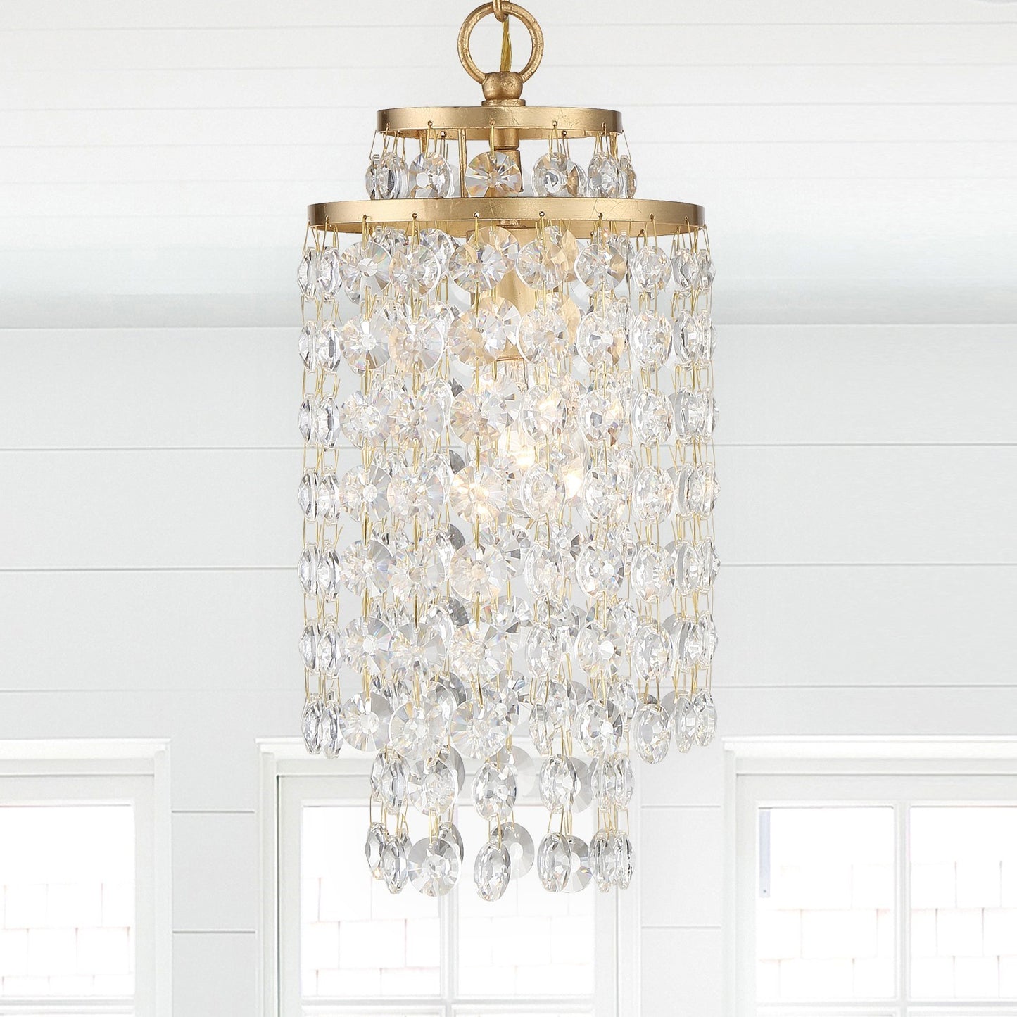 Crystorama GAB-B7301-GA Gabrielle 1 Light Mini Chandelier - Antique Gold
