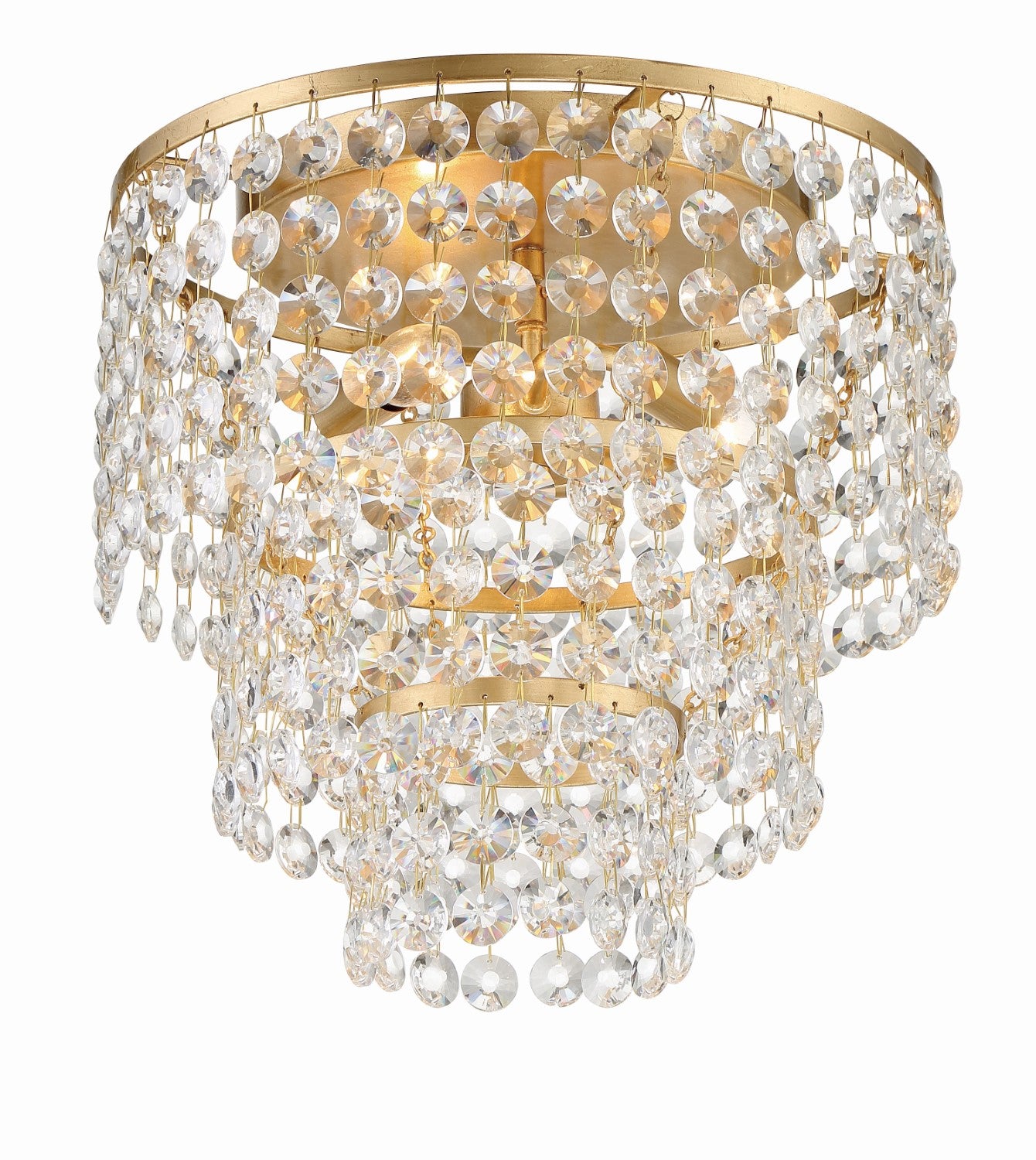 Crystorama GAB-B7303-GA Gabrielle 3 Light Ceiling Mount - Antique Gold