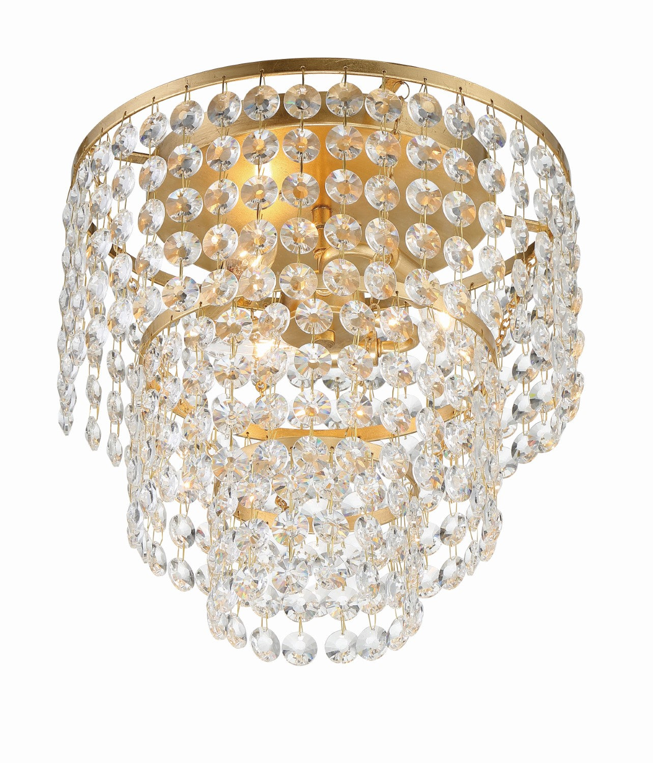 Crystorama GAB-B7303-GA Gabrielle 3 Light Ceiling Mount - Antique Gold