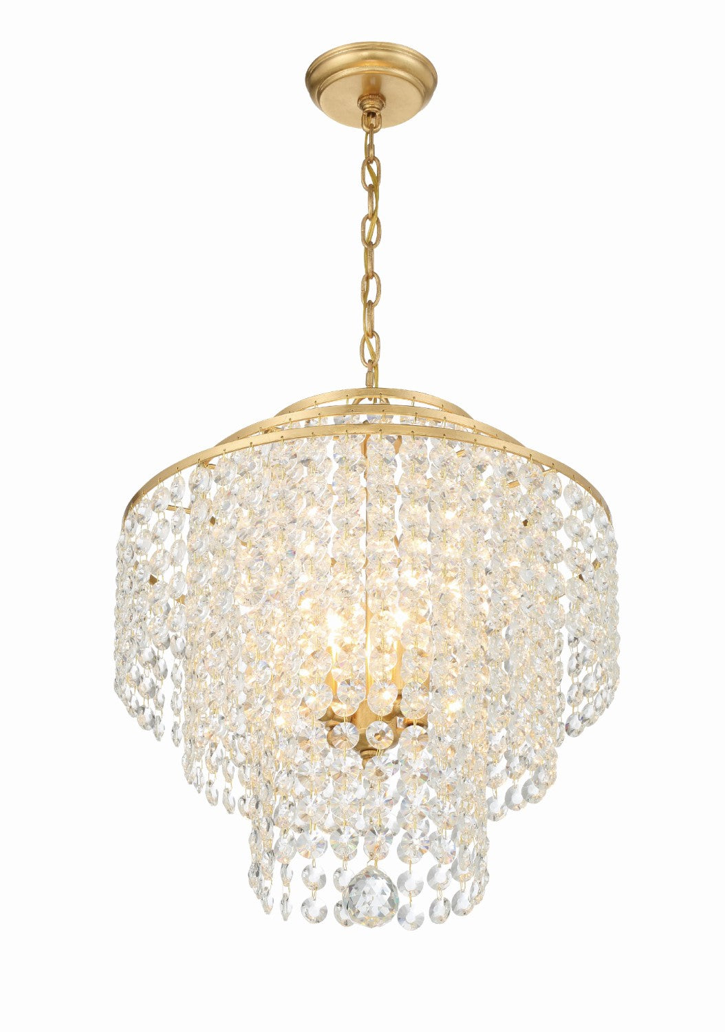 Crystorama GAB-B7304-GA Gabrielle 4 Light Chandelier - Antique Gold