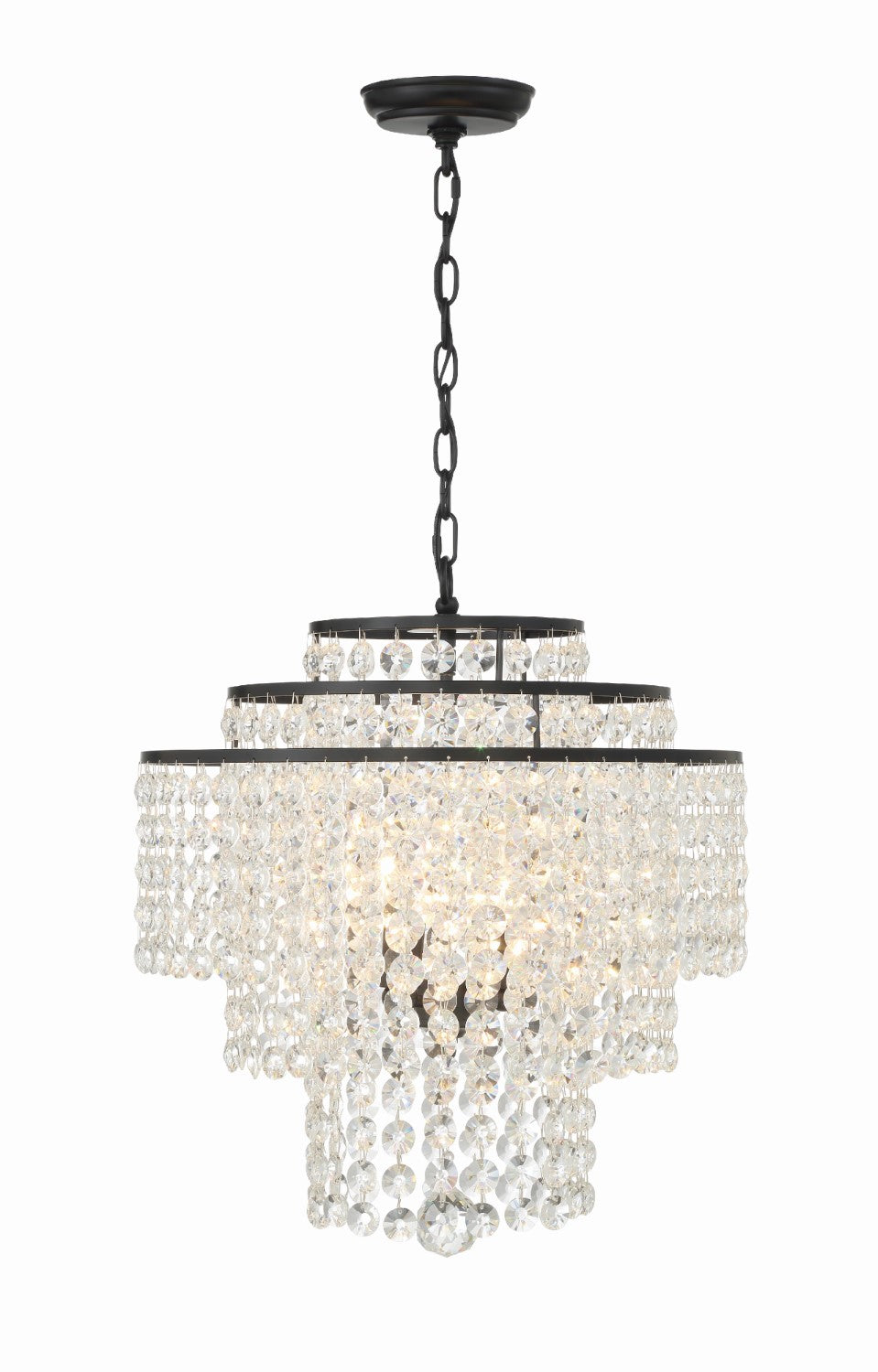 Crystorama GAB-B7304-MK Gabrielle 4 Light Chandelier - Matte Black