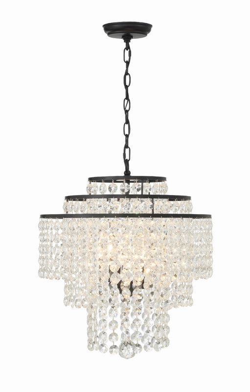Crystorama GAB-B7304-MK Gabrielle 4 Light Chandelier - Matte Black