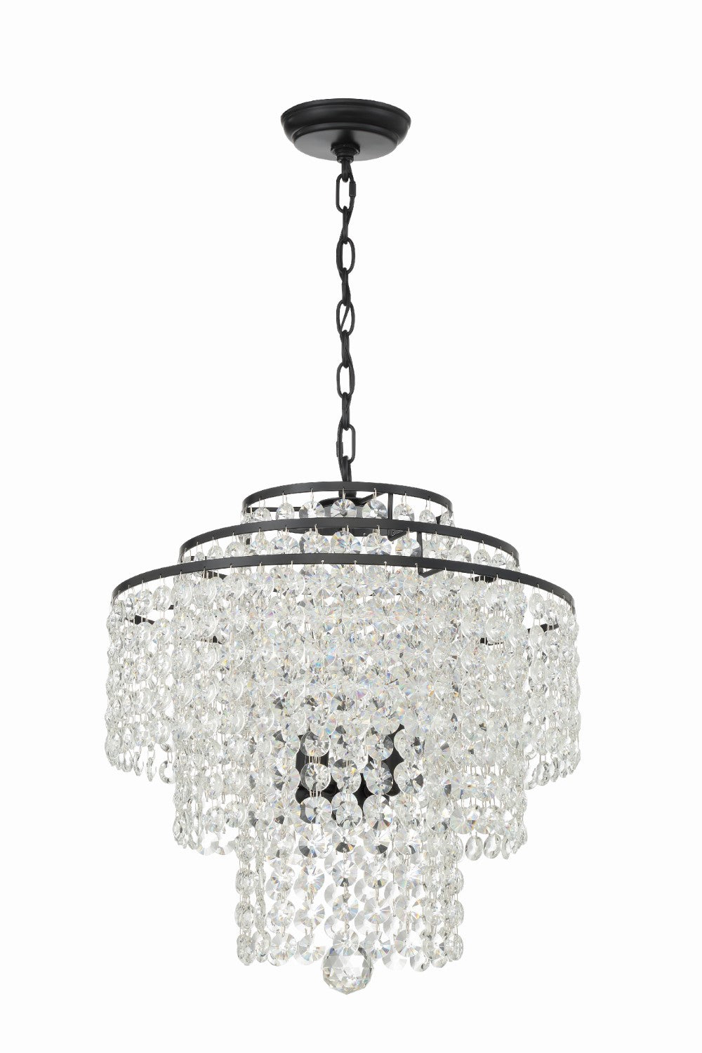 Crystorama GAB-B7304-MK Gabrielle 4 Light Chandelier - Matte Black
