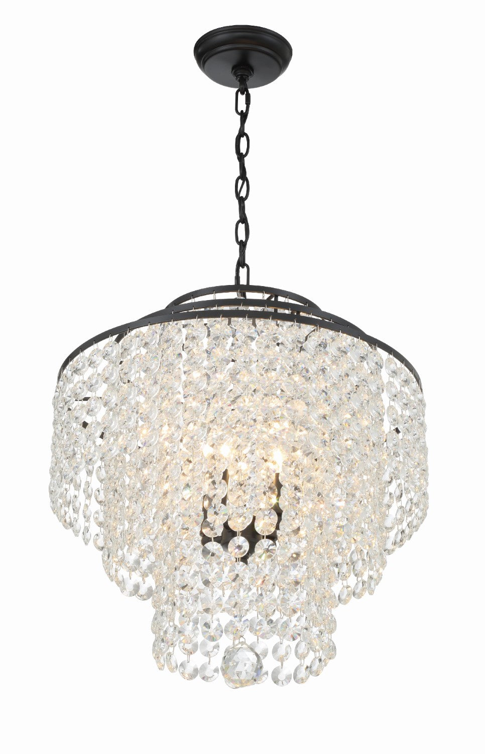 Crystorama GAB-B7304-MK Gabrielle 4 Light Chandelier - Matte Black