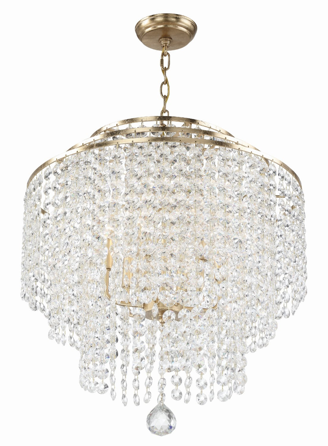 Crystorama GAB-B7305-GA Gabrielle 6 Light Chandelier - Antique Gold