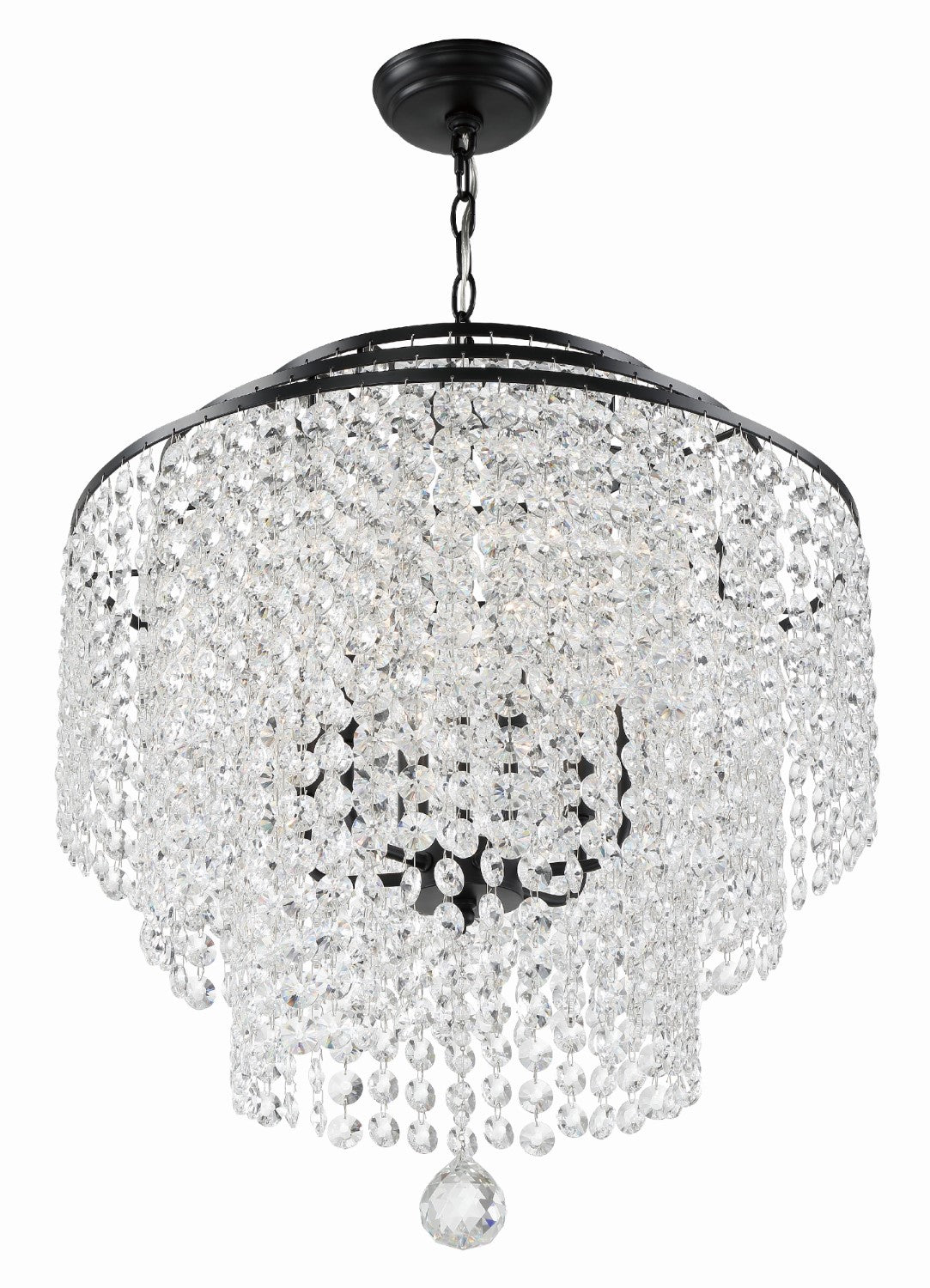 Crystorama GAB-B7305-MK Gabrielle 6 Light Chandelier - Matte Black